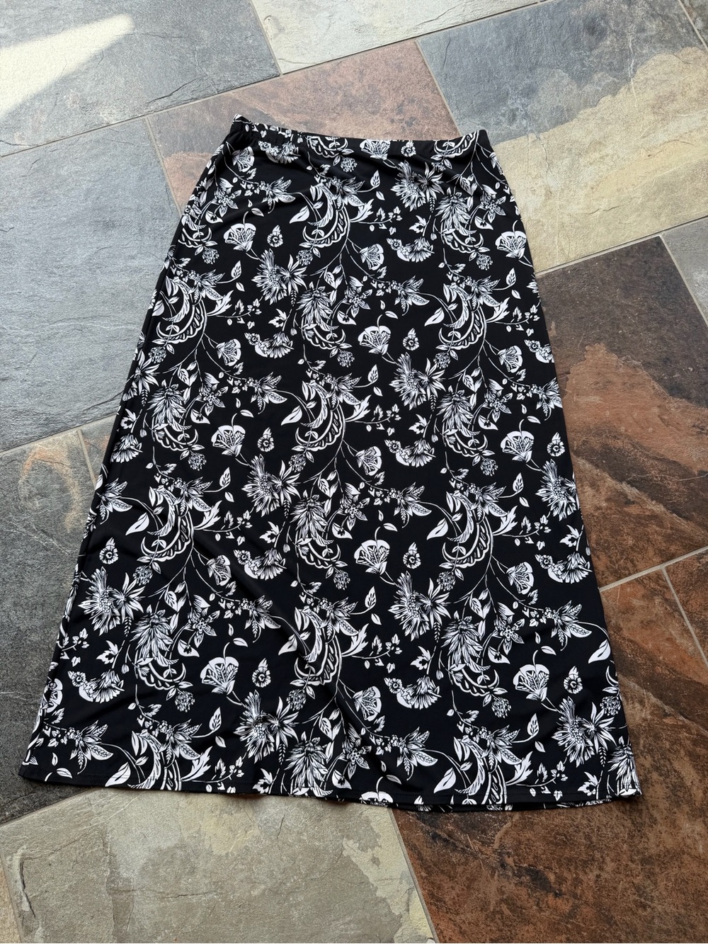 White House Black Market Floral A-Line Women's Skirt